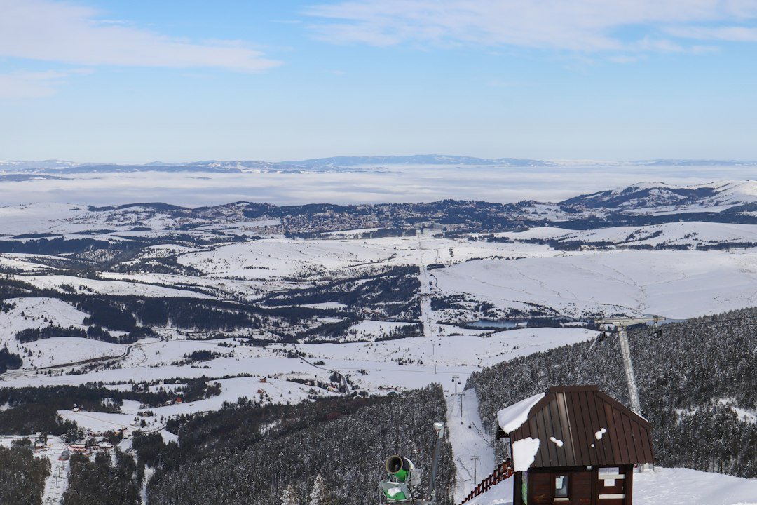 Zlatibor zimi, pogled sa Tornika, Srbija